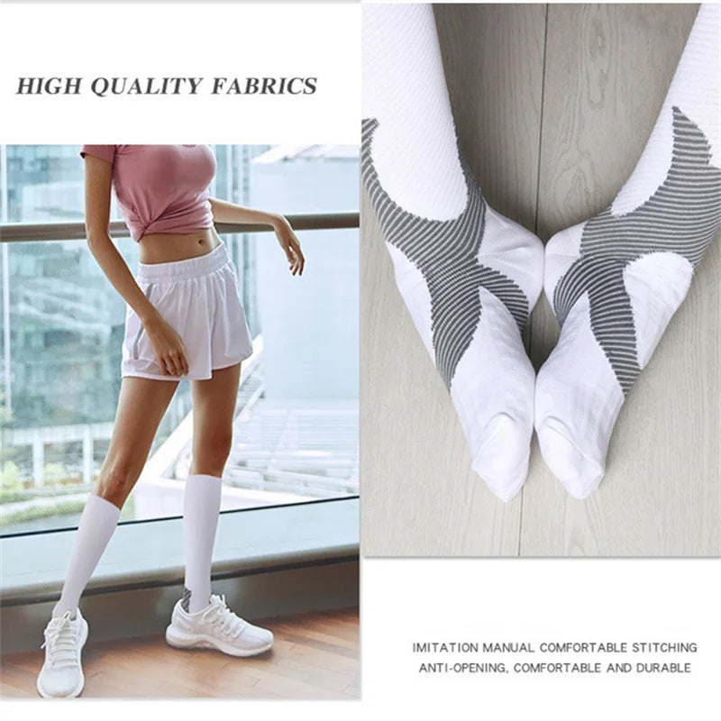 Running Compression Stockings Marathon Hiking Sports Socks 