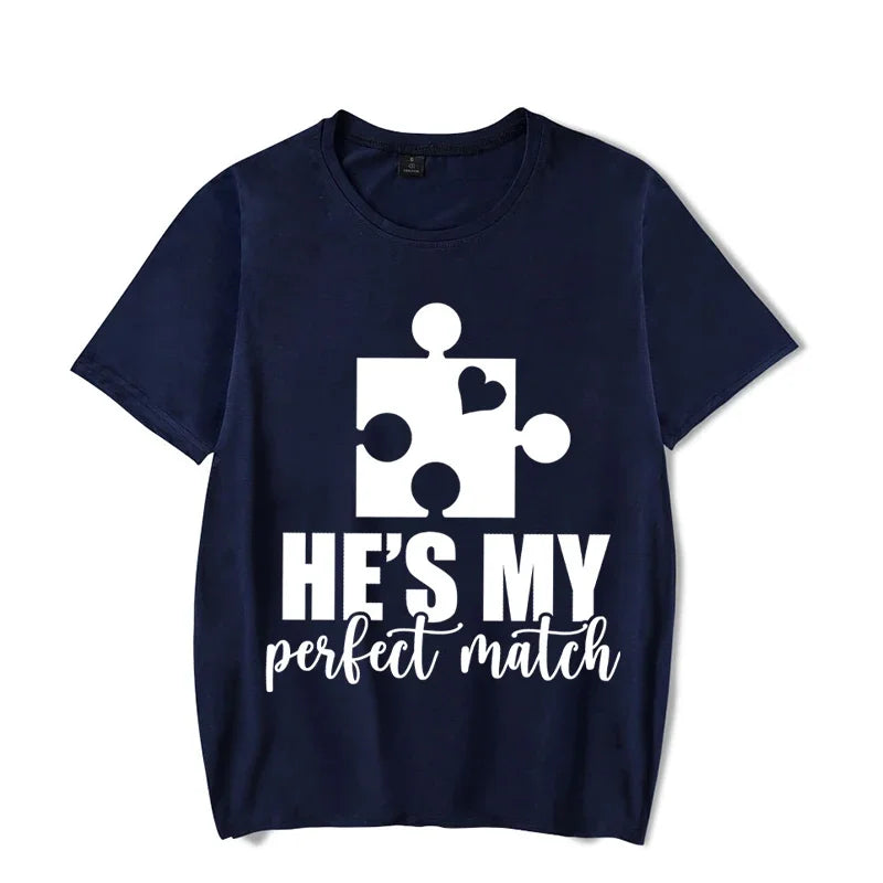 "She's My Perfect Match" Unisex T-Shirt, Short Sleeve T-Shirt 