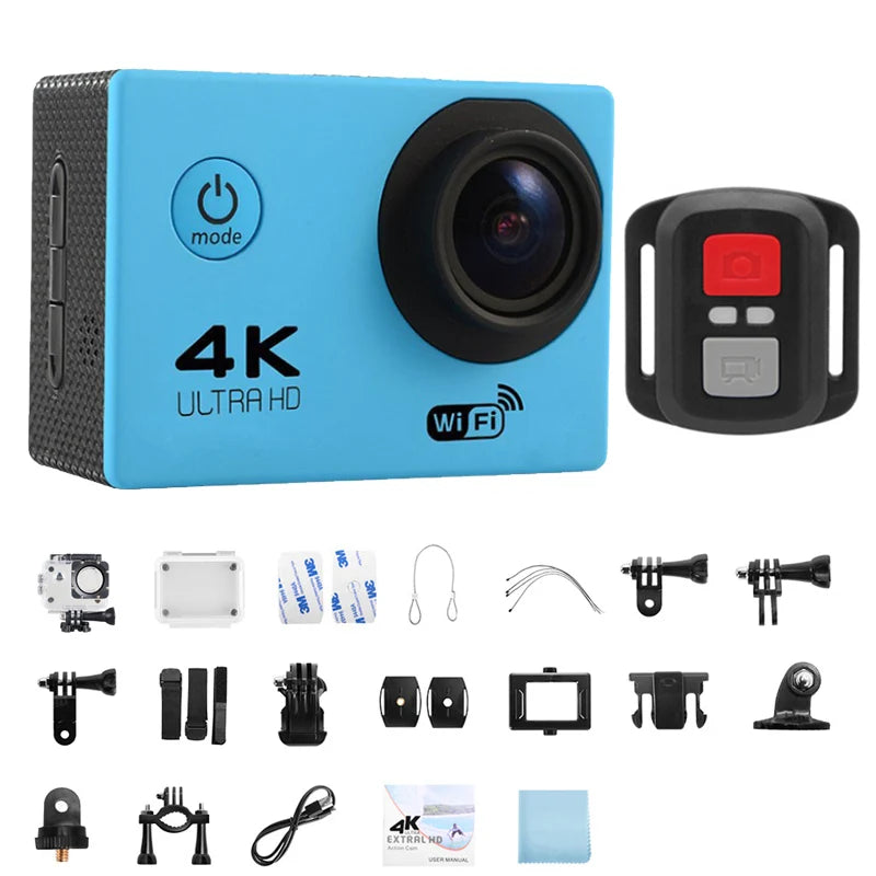 4K 1080P/30FPS WiFi 2.0" 170D Action Camera Underwater Camcorder 