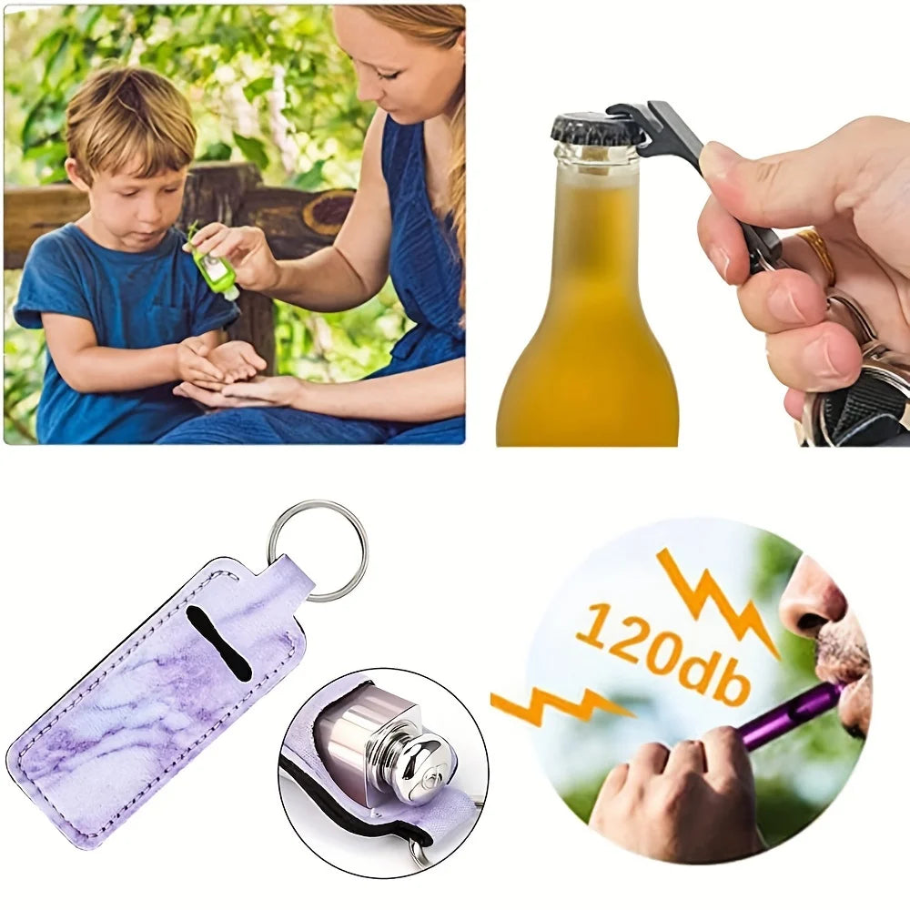 Full Set Safety Keychains for Women Girls Self Defense Keychain
