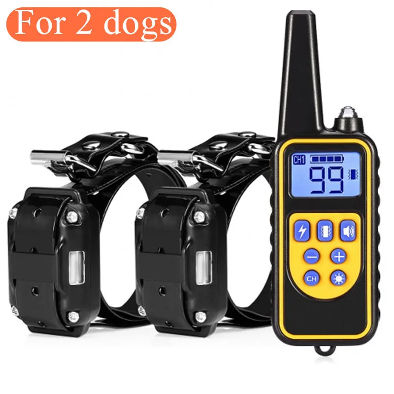 Electric Dog Training Collar Waterproof Dog Bark Collar Pet with Remote Control