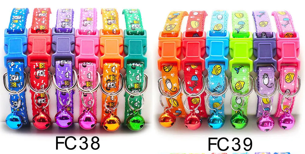 Adjustable Cat Collar with Bell Puppy Kitten Collar Wholesale 