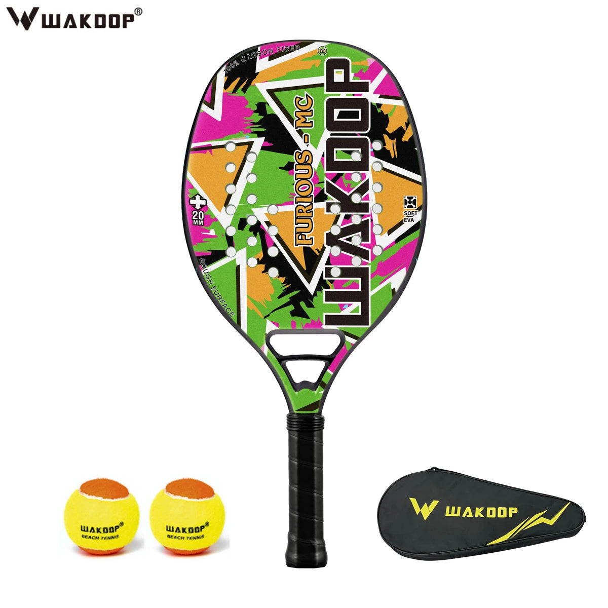 Professional Carbon Beach Tennis Racket Rough Face Tennis Racquet 