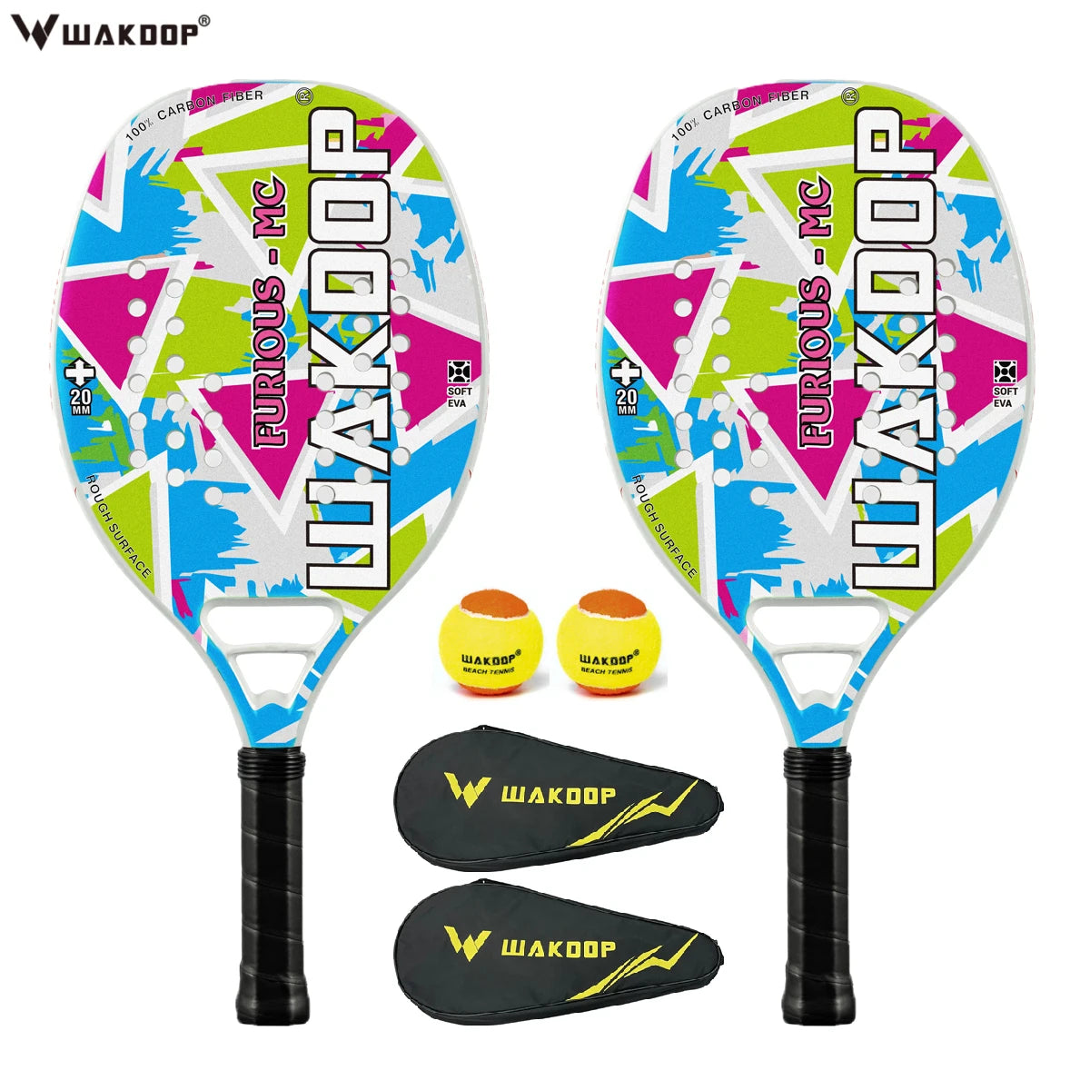 Professional Carbon Beach Tennis Racket Rough Face Tennis Racquet 