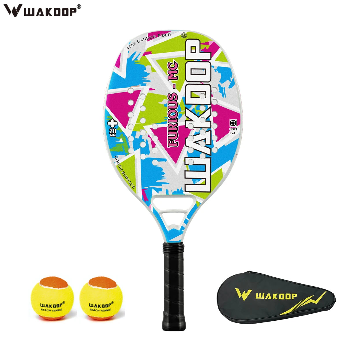 Professional Carbon Beach Tennis Racket Rough Face Tennis Racquet 