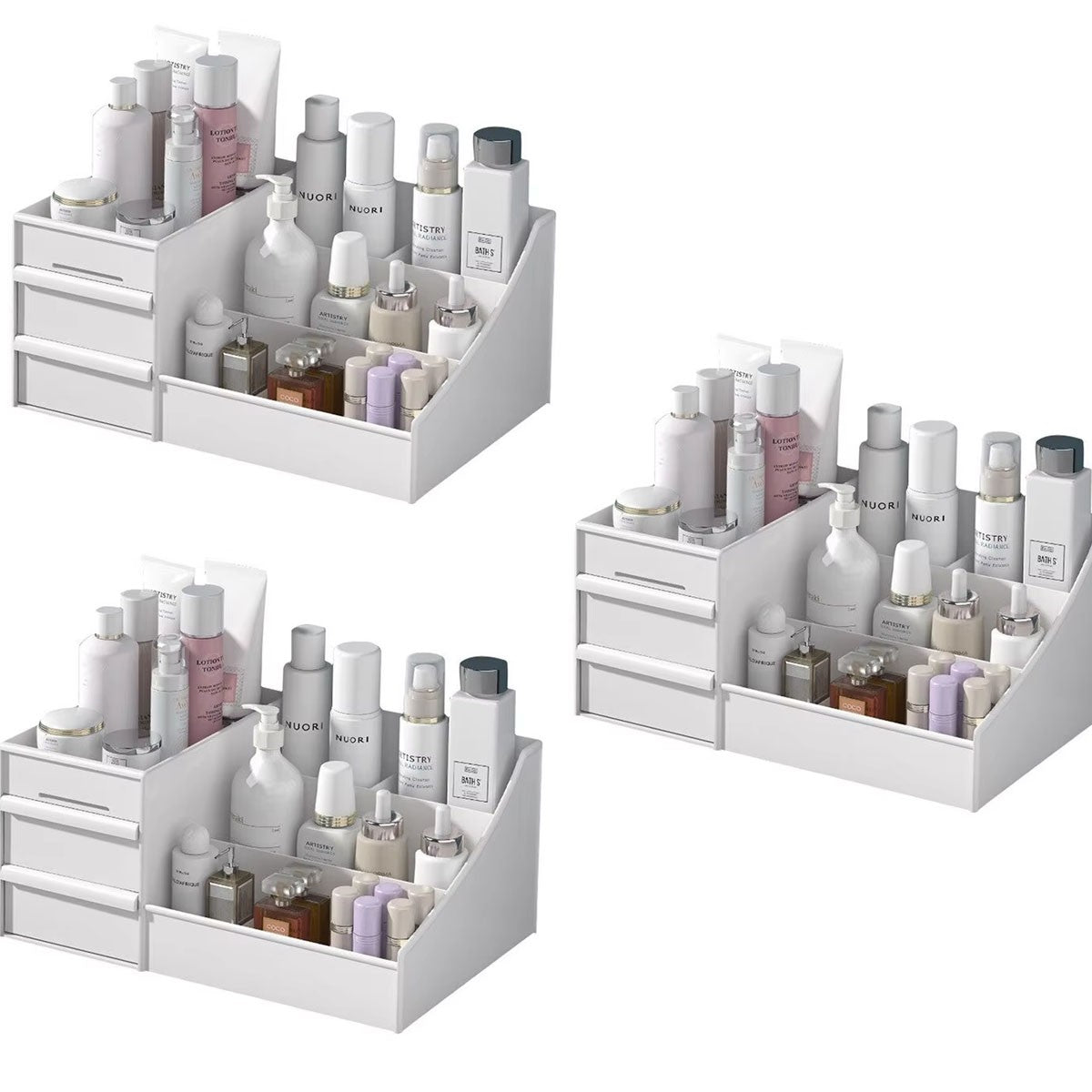 Caja de almacenamiento de maquillaje con cajones