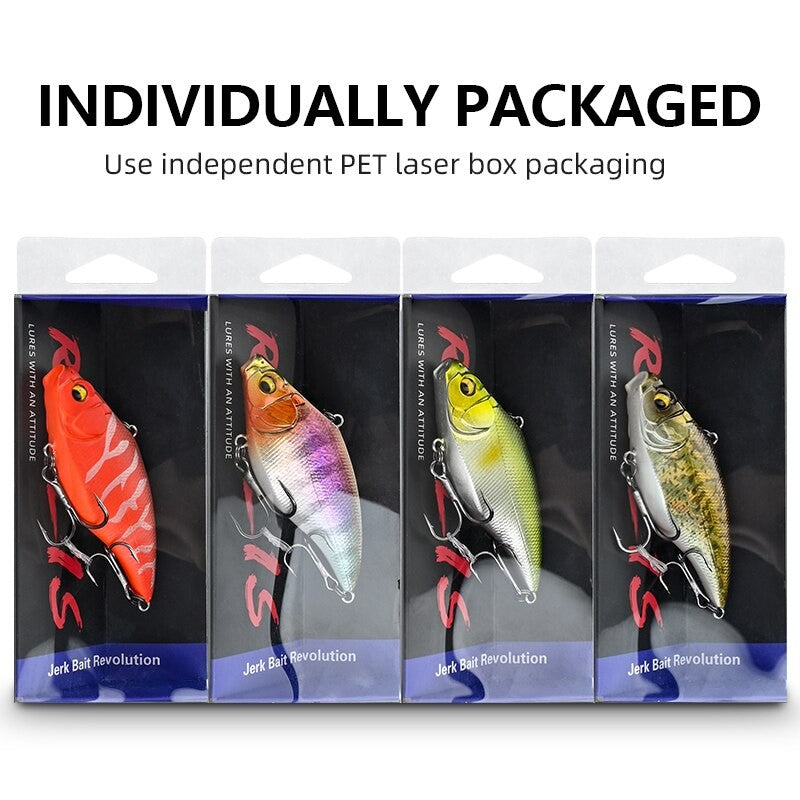 MEREDITH VIBRATION-X VIB 75mm 19g Wobblers aparejos de pesca Señuelos de pesca cebo vibratorio para accesorios artificiales de profundidad completa