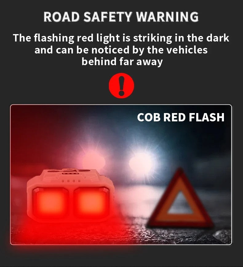 Linterna frontal potente COB, linterna recargable por USB, luz de cabeza impermeable para Camping, pesca, minería