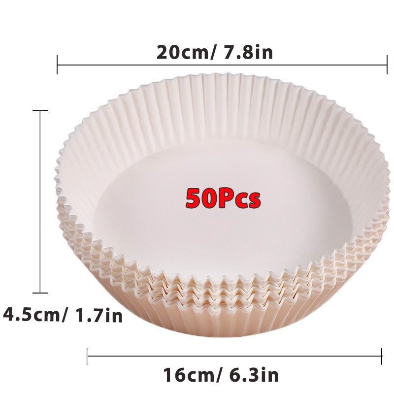 Horneado perfecto: papel redondo para freidora.