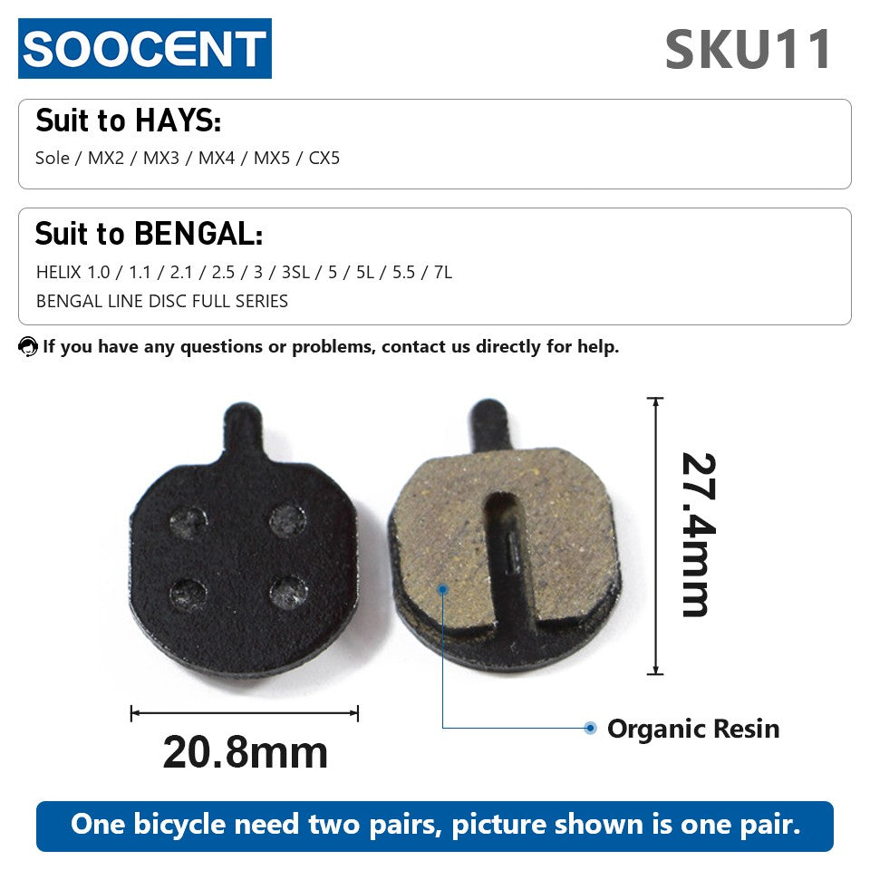 Pastillas de freno hidráulicas para bicicleta de montaña, pastillas de freno de disco de resina orgánica para Shimano xt M445 355 395 Magura, 1 par/2 uds.