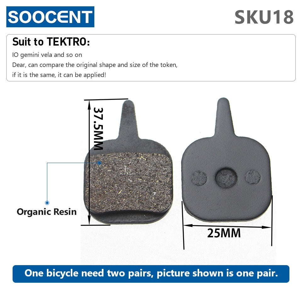 Pastillas de freno hidráulicas para bicicleta de montaña, pastillas de freno de disco de resina orgánica para Shimano xt M445 355 395 Magura, 1 par/2 uds.