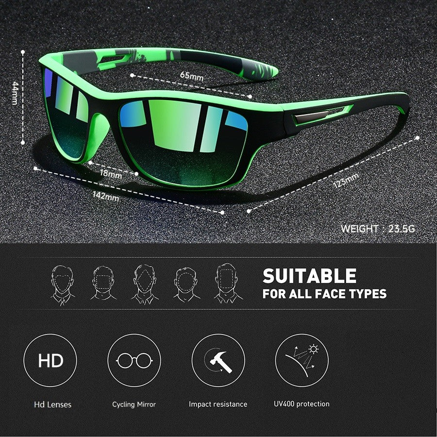 10 Uds. Gafas de sol deportivas Vintage para pesca y ciclismo para hombre y mujer, gafas de sol deportivas para correr y montañismo, gafas UV400