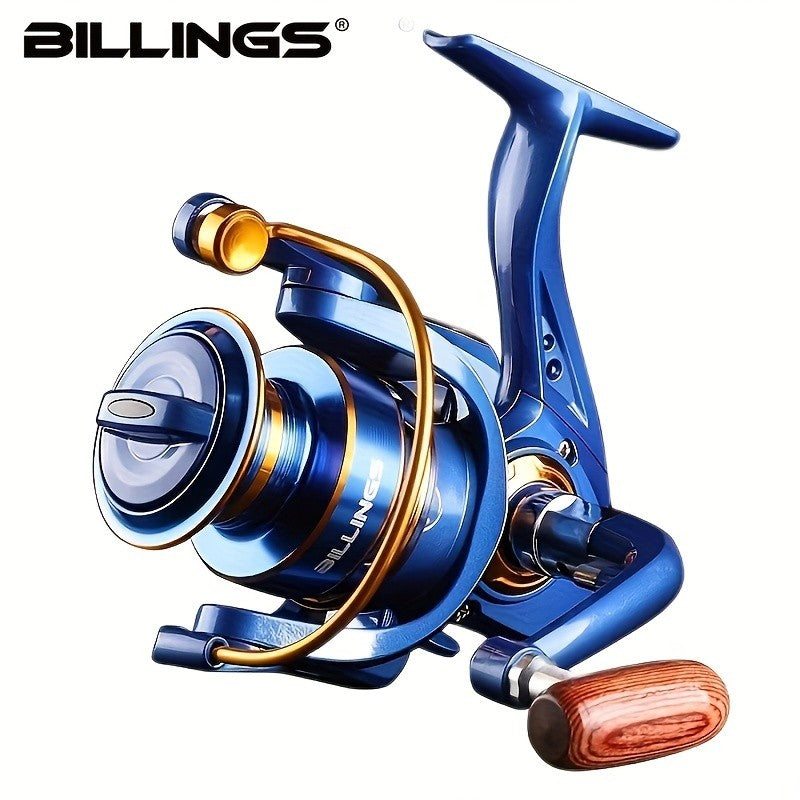 BILLINGS BF1000-7000, relación de engranaje 5,2: 1, arrastre máximo de 22 libras, carrete poco profundo, carrete de pesca giratorio, para agua dulce y salada