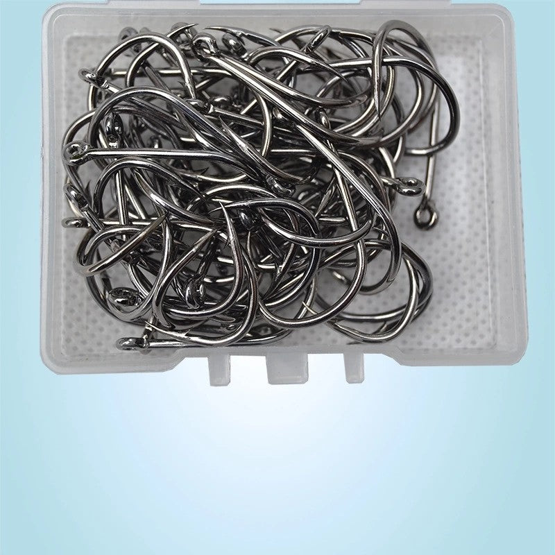 200 Uds anzuelos de pesca círculo de ojos anzuelo 3 # -12 # Anzuelos de púas para pesca de carpa, Material de Pesca, productos, accesorios, Pesca