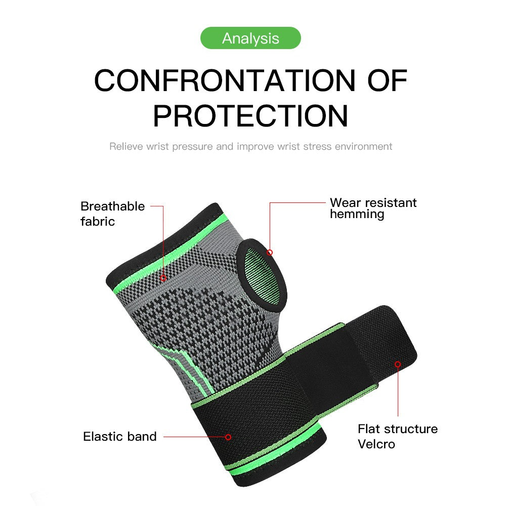 Muñequera deportiva para gimnasio, Protector de Palma, soporte de muñeca ajustable, correa, guantes de compresión para túnel carpiano