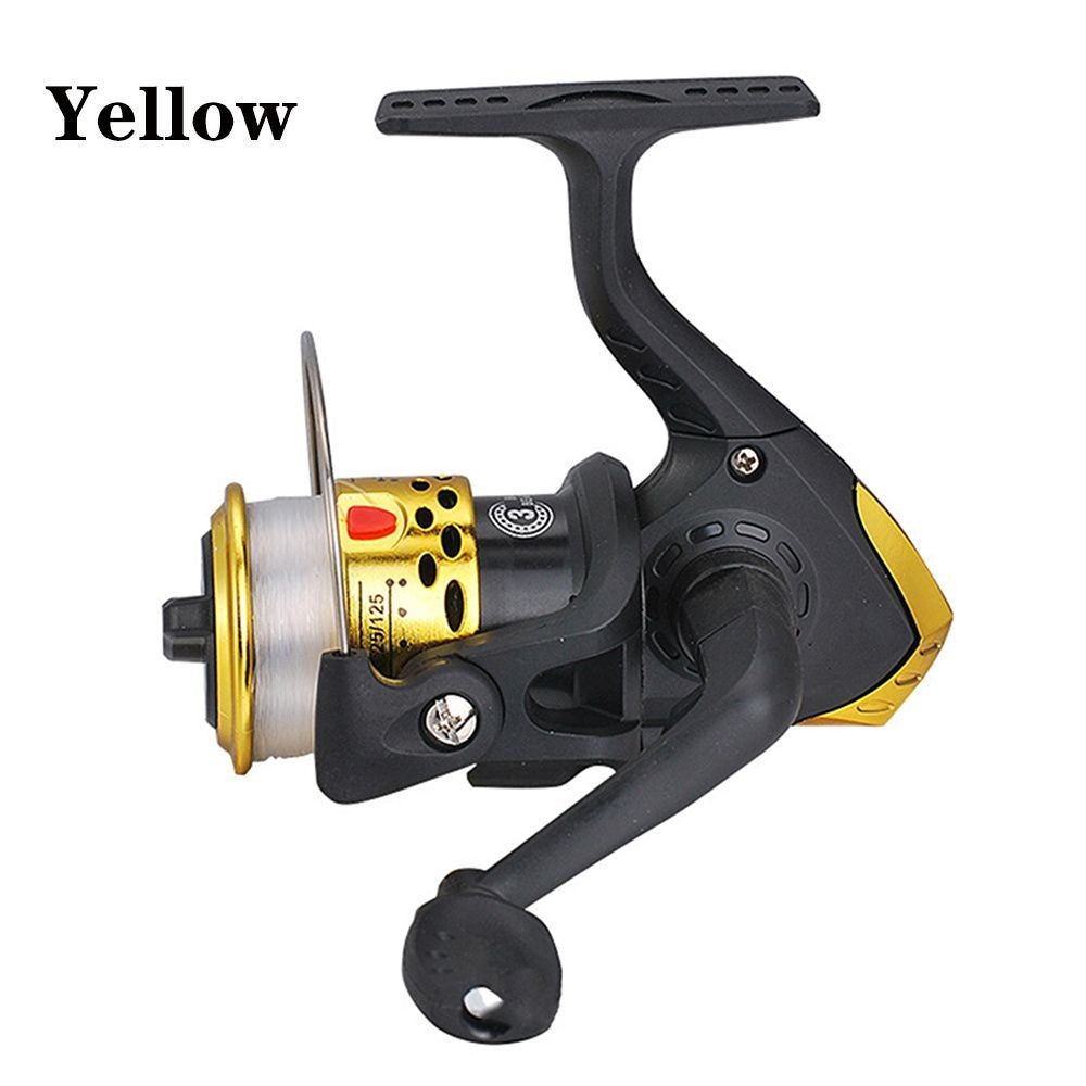 Ruedas de arrastre portátiles, carrete de pesca ultraligero, relación de engranaje 5,2: 1, carrete giratorio con sedal de pesca de 60m, suministros de pesca