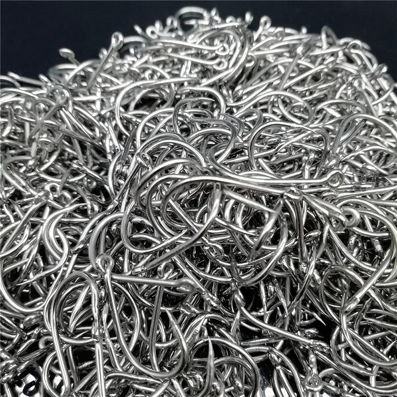 200 Uds anzuelos de pesca círculo de ojos anzuelo 3 # -12 # Anzuelos de púas para pesca de carpa, Material de Pesca, productos, accesorios, Pesca