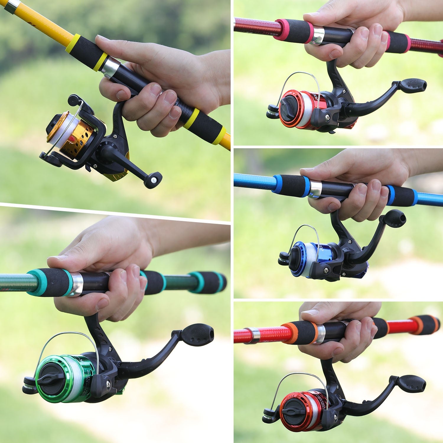 Sougayilang caña de pescar giratoria y carrete Combo1.8M caña telescópica con 5,2: 1 3BB carrete de pesca arrastre máximo 5kg Kit de pesca completo