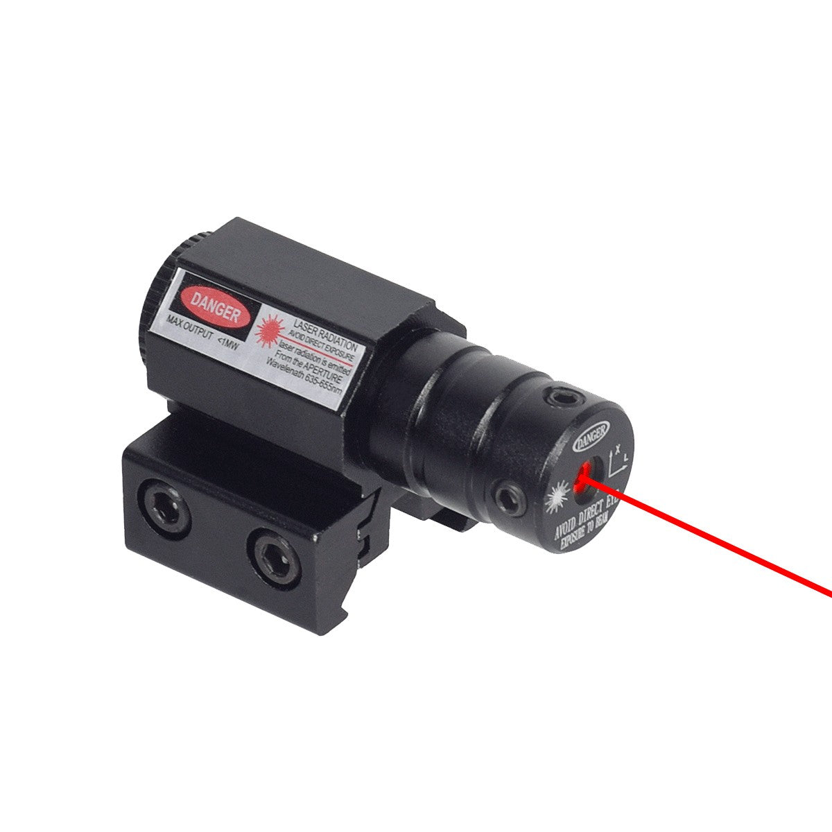 Mini mira láser táctica de punto rojo para Rifle, pistola de caza de tiro, juguete de caza ajustable de 11mm y 20mm con batería