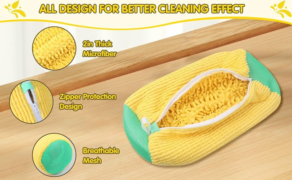 Bolsa de lavado de tenis, bolsa de lavandería, Protector de zapatos acolchado, bolsa de lavado de poliéster de fibra esponjosa, organizador de secado lavable a máquina