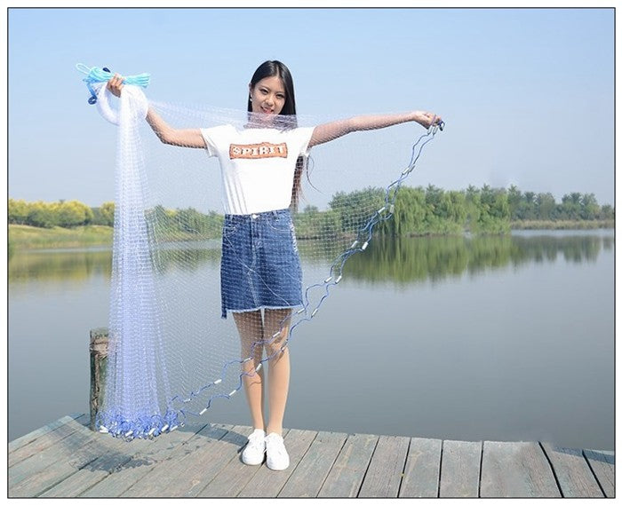 Red de pesca de 1,2-3,6 m con plomo ni sin plomo, redes fundidas de EE. UU., lanzamiento manual de agua, red de peces con mosca, herramienta de rejilla pequeña