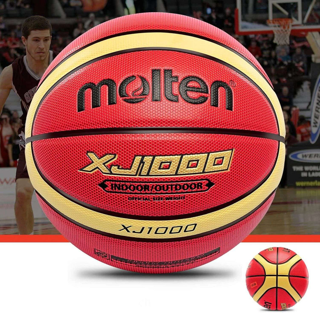 Baloncesto fundido XJ1000 Talla 6, 7 Entrenamiento interior/exterior Baloncesto de cuero PU resistente al desgaste