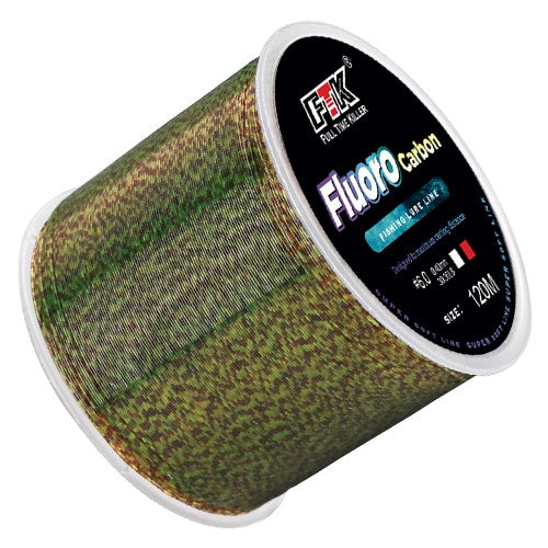 FTK-sedal de pesca con revestimiento de fluorocarbono, 120M, línea líder de fibra de carbono, 7,15LB-45LB, alambre de señuelo de pesca, línea de hundimiento, Japón