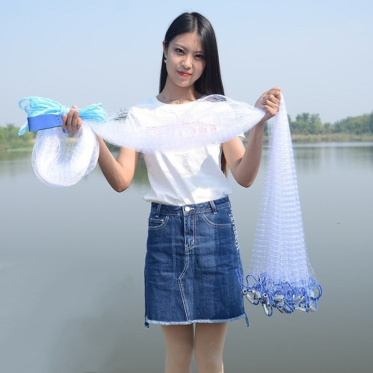 Red de pesca de 1,2-3,6 m con plomo ni sin plomo, redes fundidas de EE. UU., lanzamiento manual de agua, red de peces con mosca, herramienta de rejilla pequeña