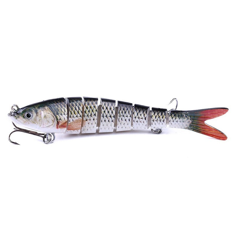 Señuelo de Pesca multiarticulado, cebo segmentado biónico de hundimiento lento, aparejos oscilantes para Pesca de lubina de agua dulce y salada, 10/8/5/3/1 piezas