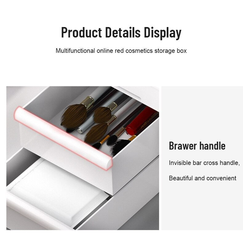 Caja de almacenamiento de maquillaje con cajones
