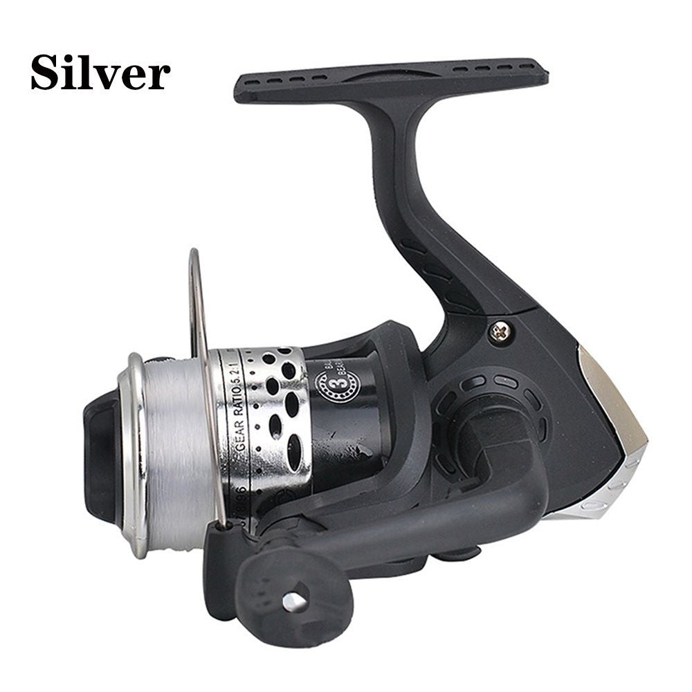 Ruedas de arrastre portátiles, carrete de pesca ultraligero, relación de engranaje 5,2: 1, carrete giratorio con sedal de pesca de 60m, suministros de pesca