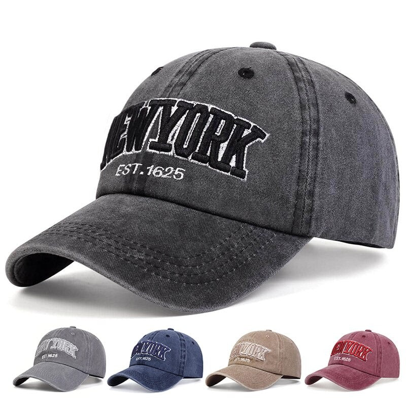 Gorras de béisbol bordadas de NUEVA YORK a la moda, sombreros casuales para el sol para adultos, sombrero de Hip Hop, gorras deportivas de Golf, gorras Snapback con lavado con agua