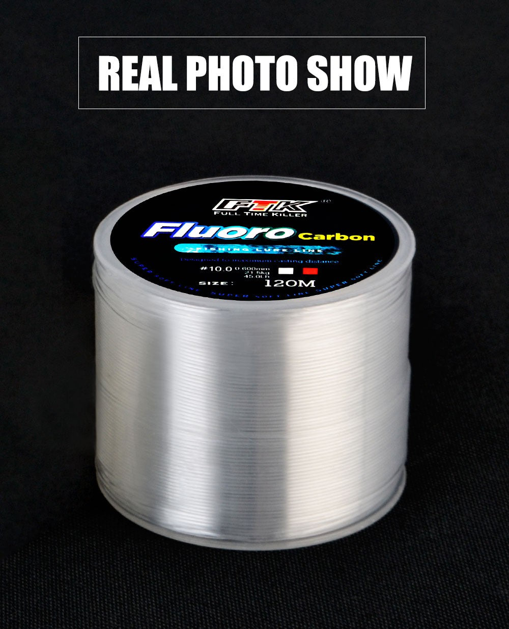 FTK-sedal de pesca con revestimiento de fluorocarbono, 120M, línea líder de fibra de carbono, 7,15LB-45LB, alambre de señuelo de pesca, línea de hundimiento, Japón
