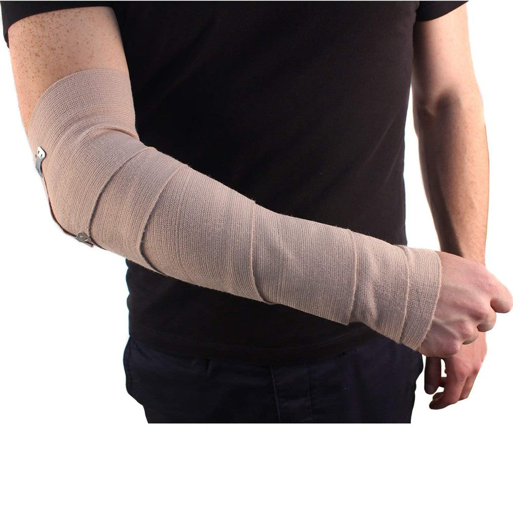Vendaje de compresión elástico de 5 rollos con ganchos, cinta de soporte deportivo atlético para tobillo, muñeca, brazo, esguinces de piernas, medida de primeros auxilios