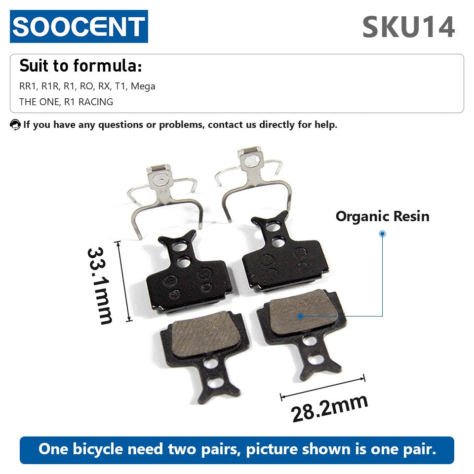 Pastillas de freno hidráulicas para bicicleta de montaña, pastillas de freno de disco de resina orgánica para Shimano xt M445 355 395 Magura, 1 par/2 uds.
