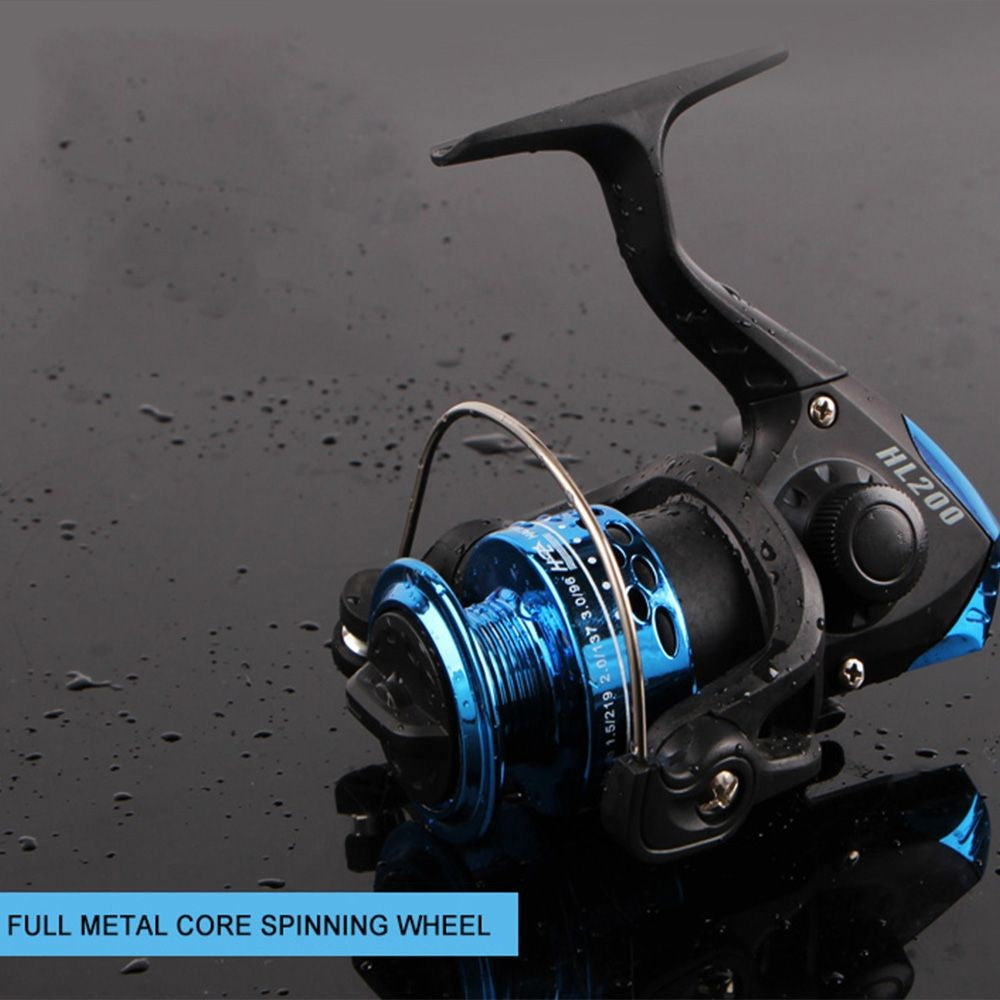Ruedas de arrastre portátiles, carrete de pesca ultraligero, relación de engranaje 5,2: 1, carrete giratorio con sedal de pesca de 60m, suministros de pesca