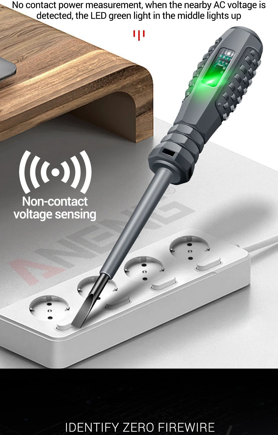 Desarmador con probador de electricidad