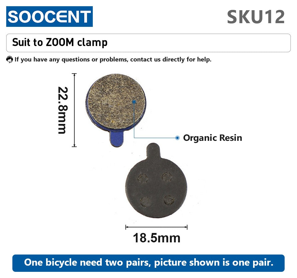 Pastillas de freno hidráulicas para bicicleta de montaña, pastillas de freno de disco de resina orgánica para Shimano xt M445 355 395 Magura, 1 par/2 uds.