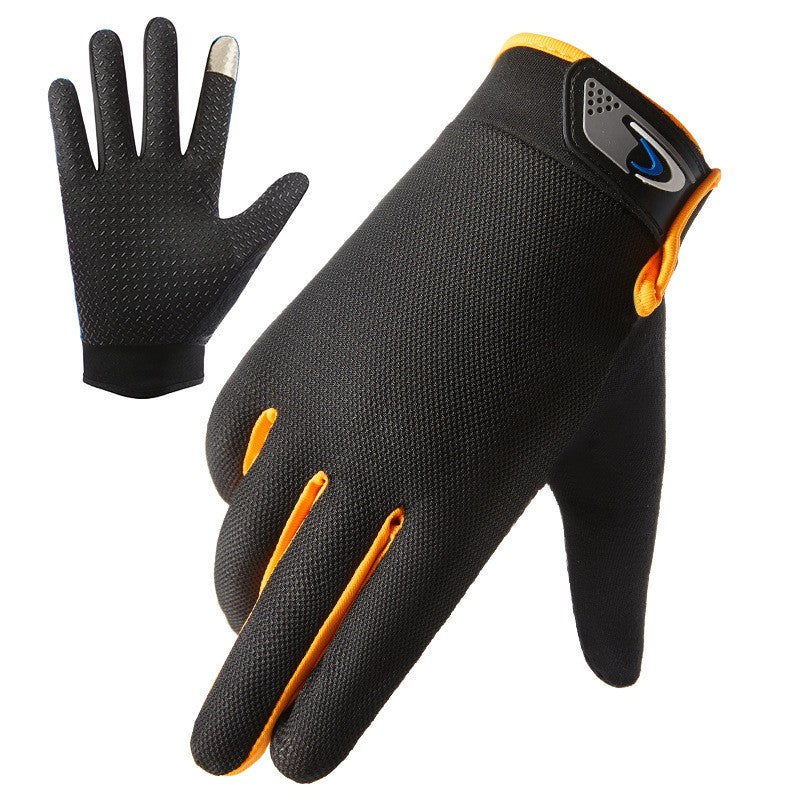 Guantes de pesca de verano para hombre y mujer, guantes de pesca transpirables con corte de dos dedos para pantalla táctil, antideslizantes, a prueba de sol, para ciclismo y Fitness