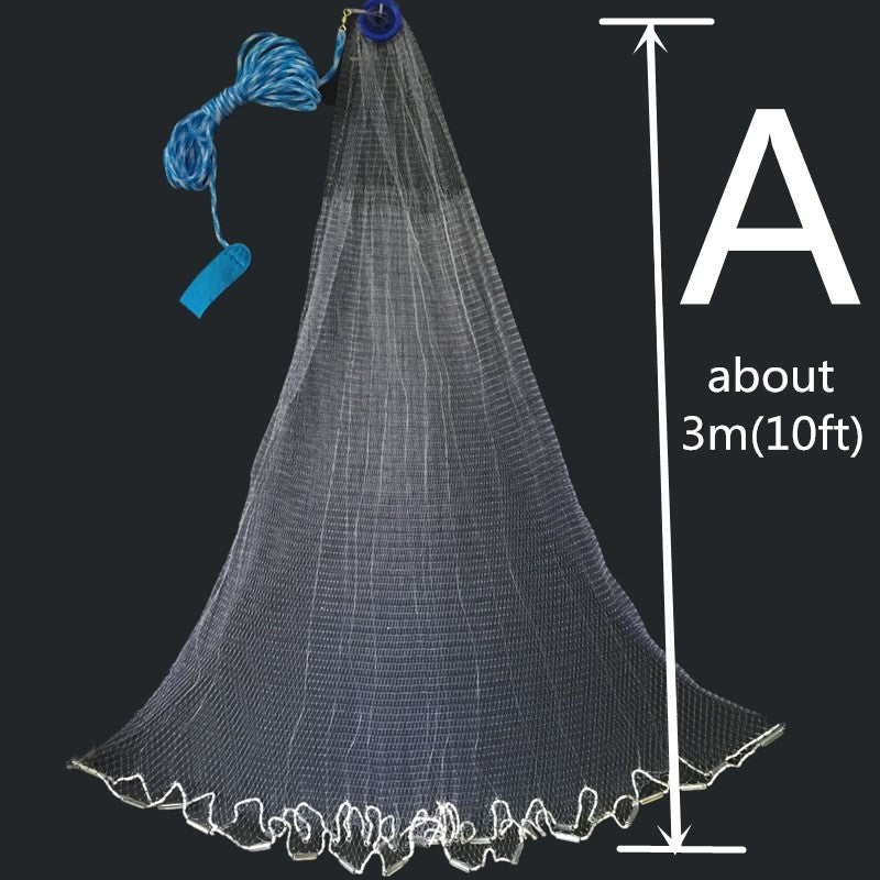 Red de pesca de 1,2-3,6 m con plomo ni sin plomo, redes fundidas de EE. UU., lanzamiento manual de agua, red de peces con mosca, herramienta de rejilla pequeña