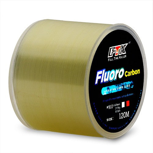 FTK-sedal de pesca con revestimiento de fluorocarbono, 120M, línea líder de fibra de carbono, 7,15LB-45LB, alambre de señuelo de pesca, línea de hundimiento, Japón