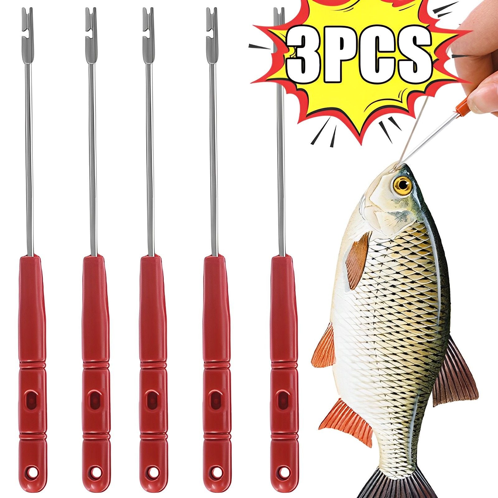 Nuevo removedor de anzuelos de pesca, aparejos de pesca rápidos de acero inoxidable, separador de anzuelos, Extractor de seguridad, aparejos de pesca, accesorios