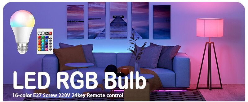 Foco LED RGB de 16 colores