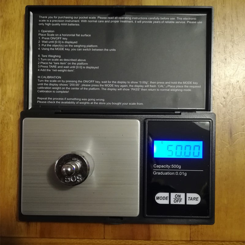 Mini báscula electrónica de acero inoxidable para joyería, báscula Digital de bolsillo, balanza de peso de gramos de oro, báscula de bolsillo portátil