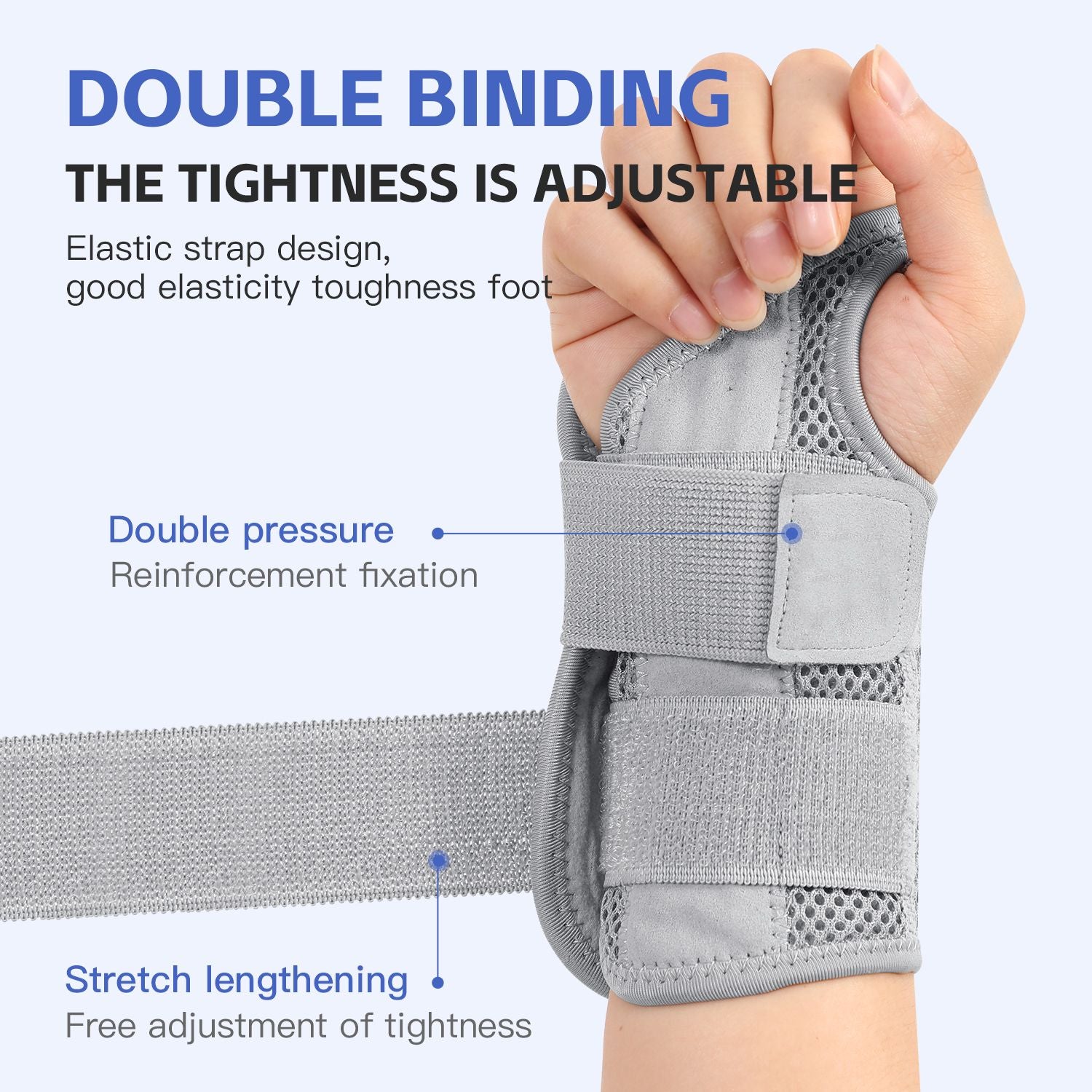 Muñequera para túnel carpiano, soporte con férulas, soporte de mano para artritis, tendinitis, esguince, lesiones, dolor de muñeca, 1 ud.