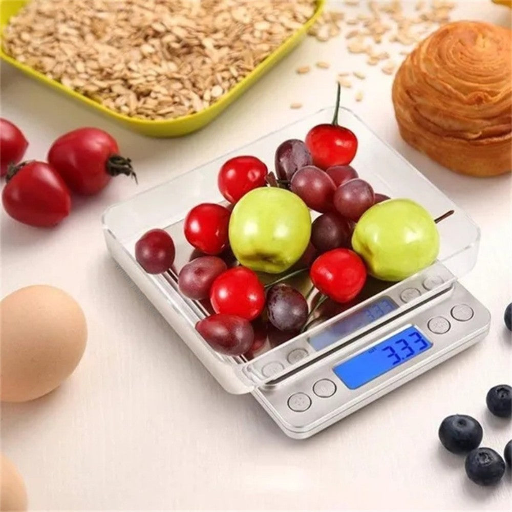Báscula Digital de cocina Mini bolsillo de acero inoxidable joyería de precisión balanza electrónica peso oro gramos 0,1/3000g básculas