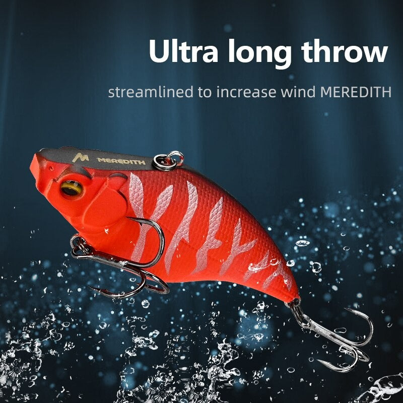 MEREDITH VIBRATION-X VIB 75mm 19g Wobblers aparejos de pesca Señuelos de pesca cebo vibratorio para accesorios artificiales de profundidad completa