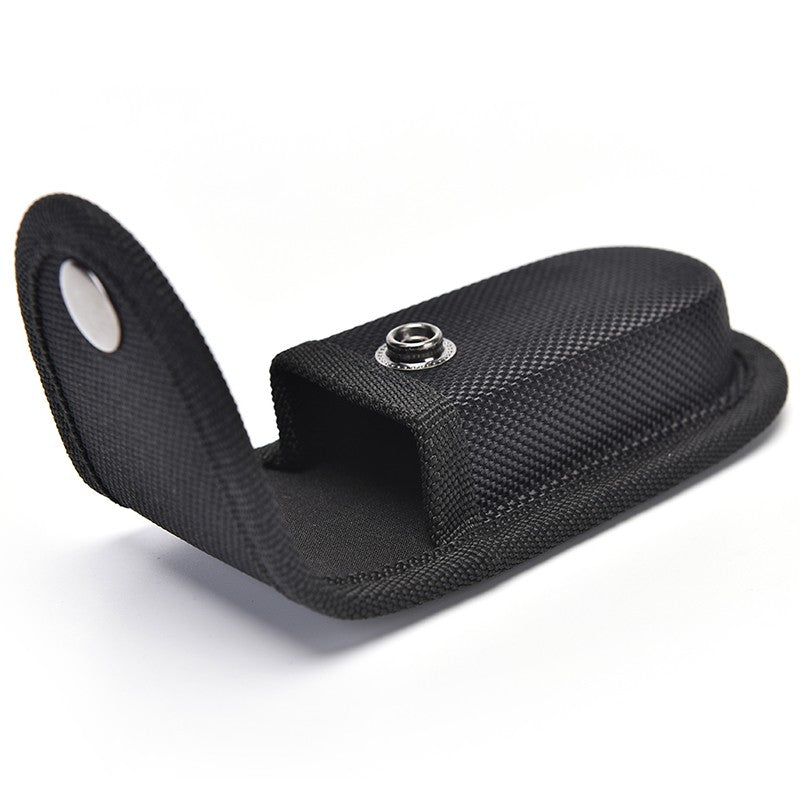 Funda negra plegable para guardar cuchillos, bolsa con alicates, cinturón de nailon, bolsillo de transporte, soporte para linterna, paquete de cintura