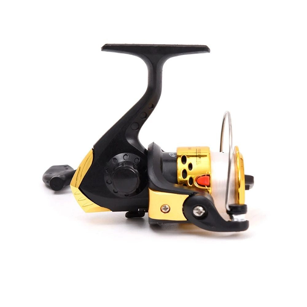 Ruedas de arrastre portátiles, carrete de pesca ultraligero, relación de engranaje 5,2: 1, carrete giratorio con sedal de pesca de 60m, suministros de pesca