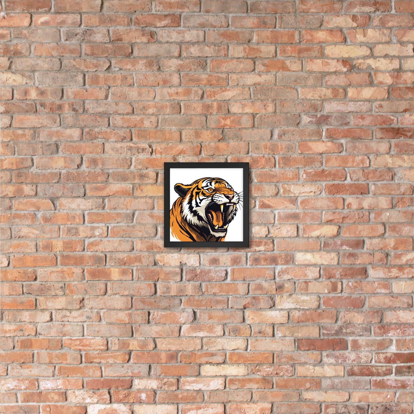 Tiger strength poster on photo paper with frame